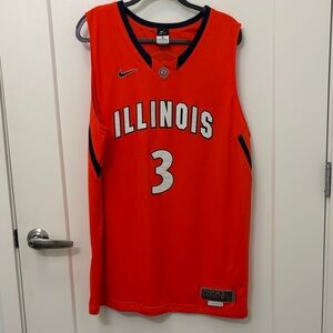 Nike Illinois Orange Basketball Jersey with Number 3 (Brandon Paul)